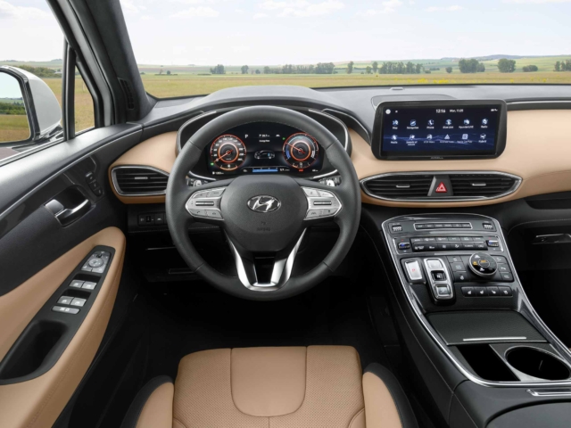 Hyundai Santa Fe 2021 interior en beige