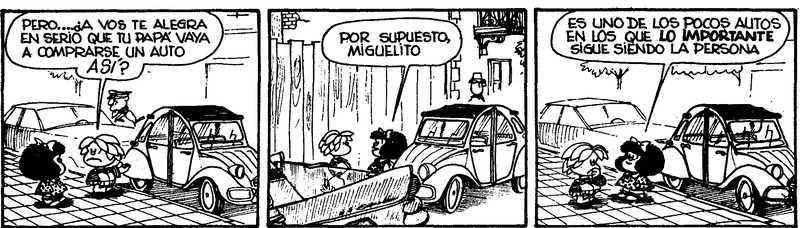 Mafalda 2CV carro Quino