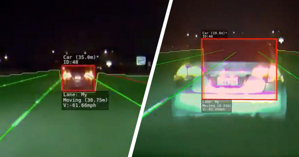 Un Tesla choca violentamente contra un Honda Civic al desactivarse el