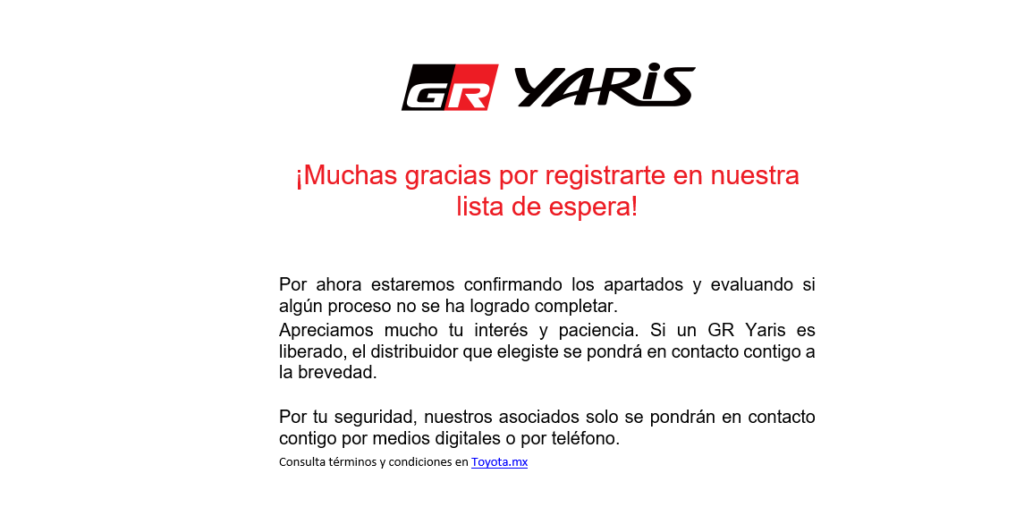 Toyota GR Yaris Mexico