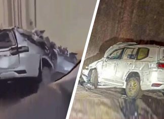 Toyota Land Cruiser accidente