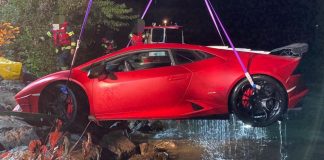 Lamborghini accidente lago