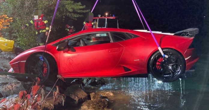 Lamborghini accidente lago