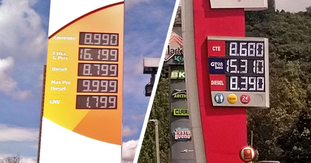 Precio gasolina Colombia 1