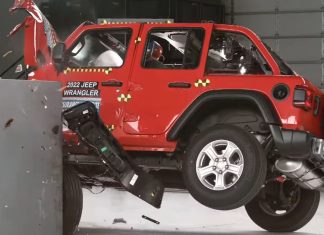 Jeep Wrangler prueba choque volcar