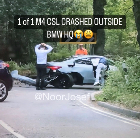 BMW M4 CSL accidente