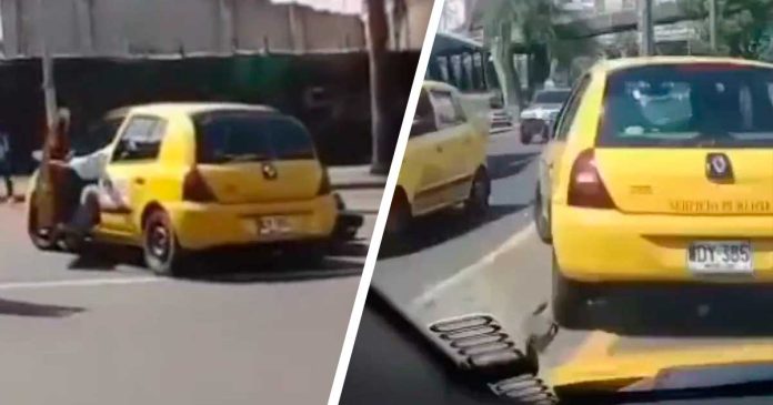 Taxista-separador-motociclista-Medellín
