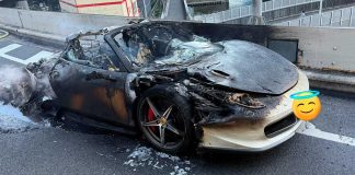 Ferrari-458-incendiado-Japón